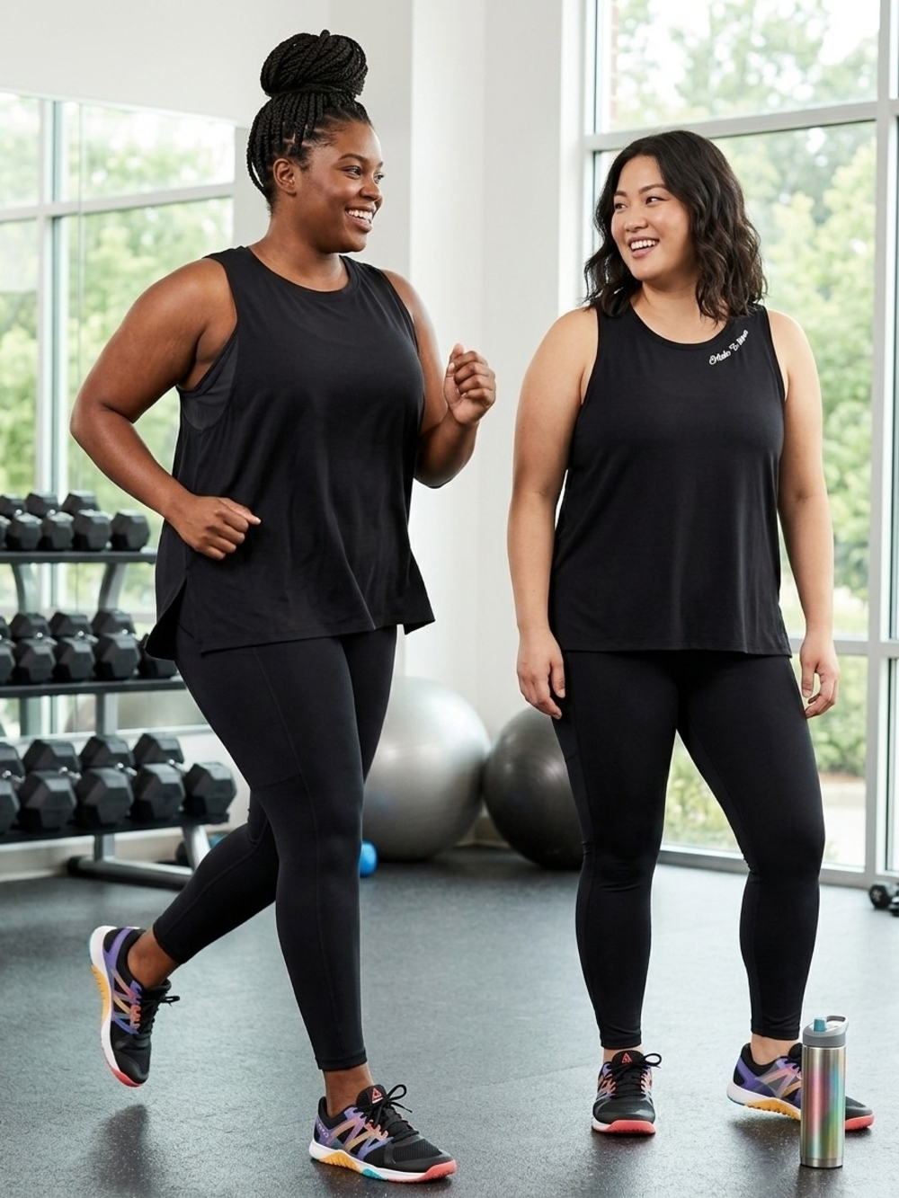 Set of 2 Old Navy Active Ultralite Go-Dry Tank Tops Size 4X Plus Size Black